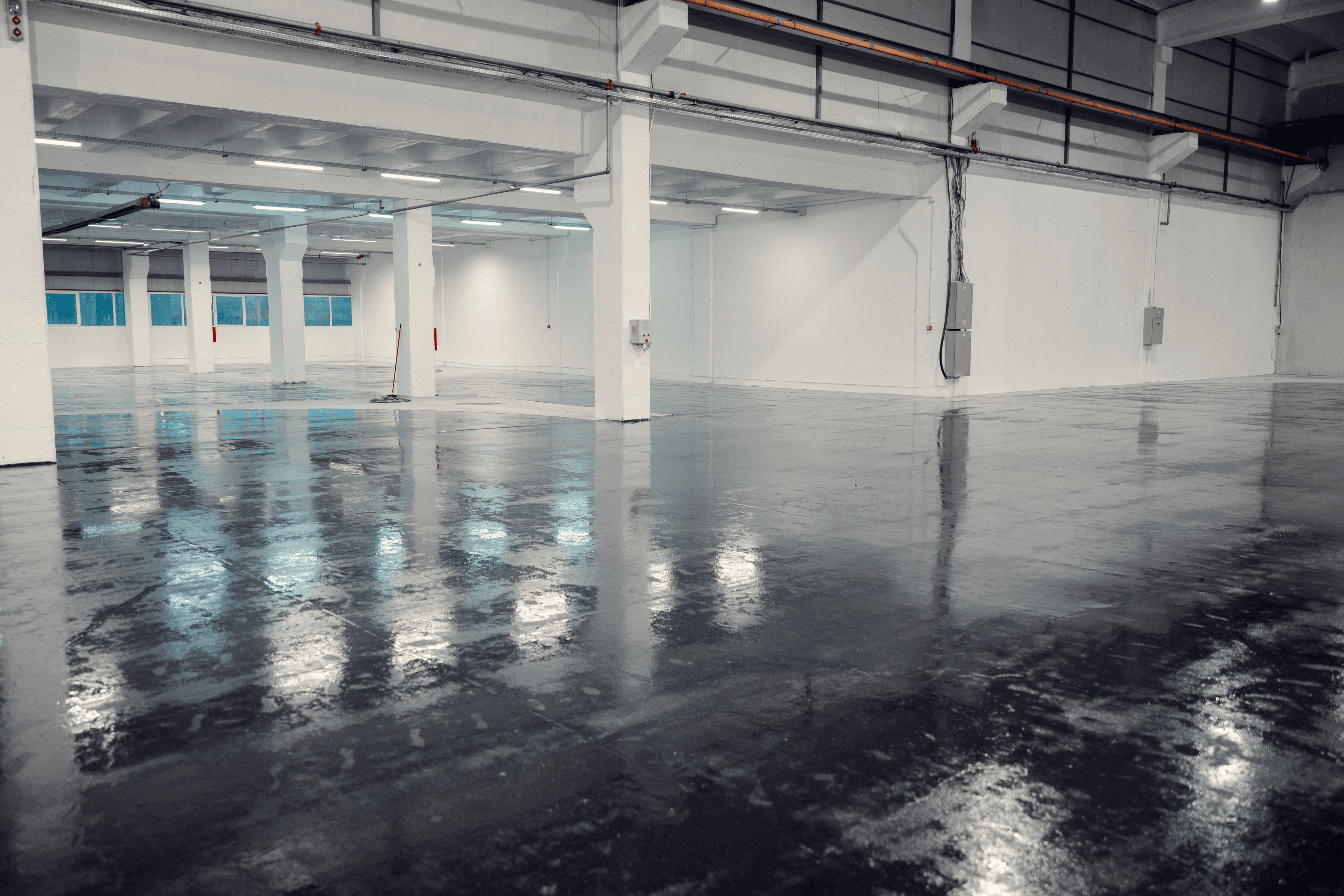 Premium epoxy flooring application