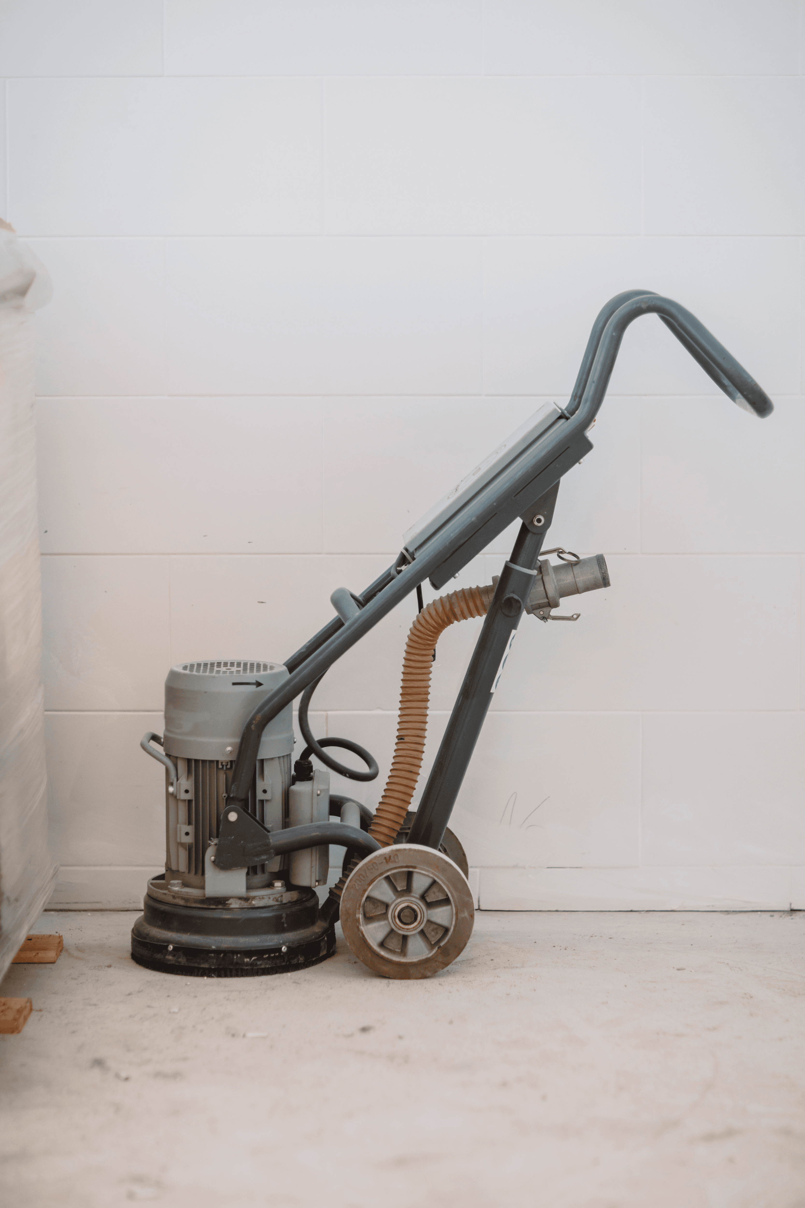 Surface preparation with professional grinding equipment