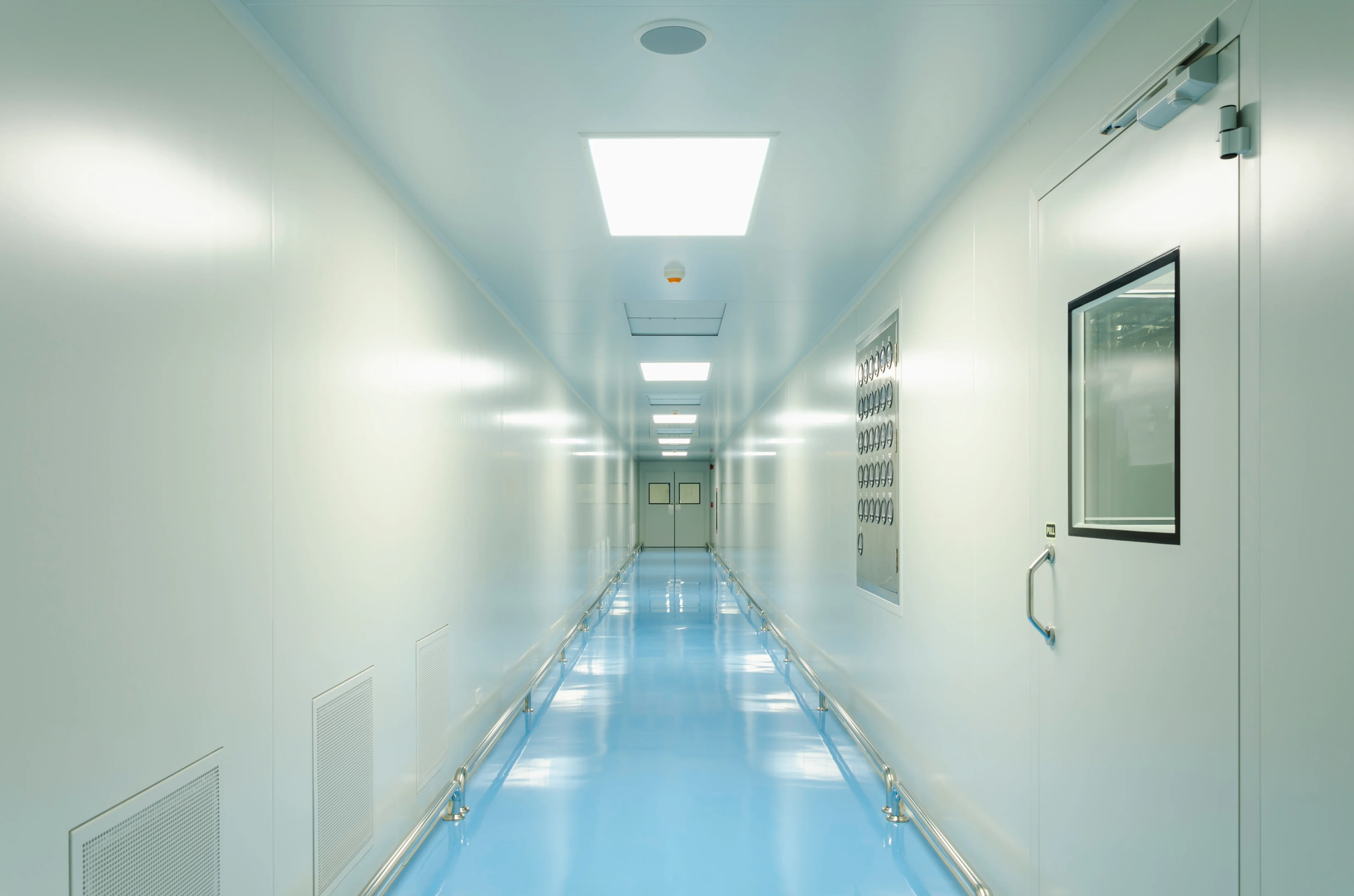 Commercial corridor with epoxy coating